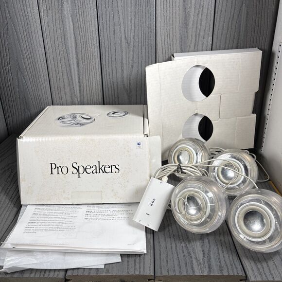 Griffin iFire FireWire 400 Adapter with 2 Apple Pro Speakers for Macintosh RARE - Picture 1 of 14